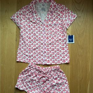 Roller Rabbit Pink and White Pajama Set